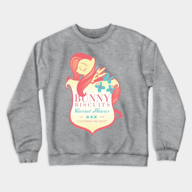 Fluttershy's Bunny Biscuits Crewneck Sweatshirt by RachaelMakesShirts